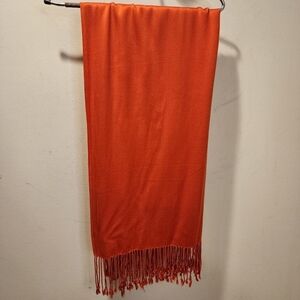 JONES NEW YORK Orange Light Weight Acrylic Scarf 22" x 72"